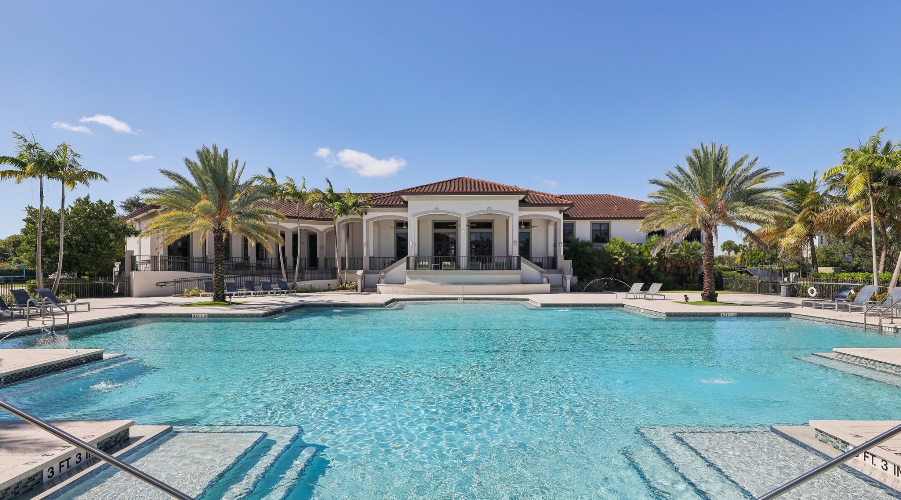 Resort style swimming pool